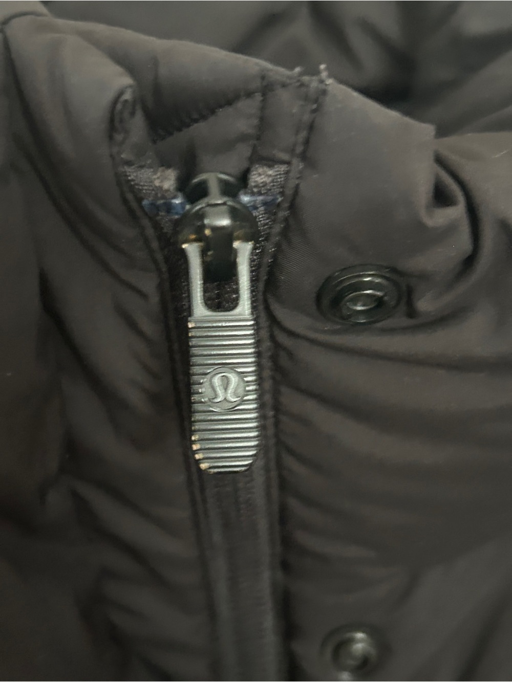 Lululemon Cinch Waist 600 Down Full Zip Puffer Jacket black no hood - Picture 12 of 12